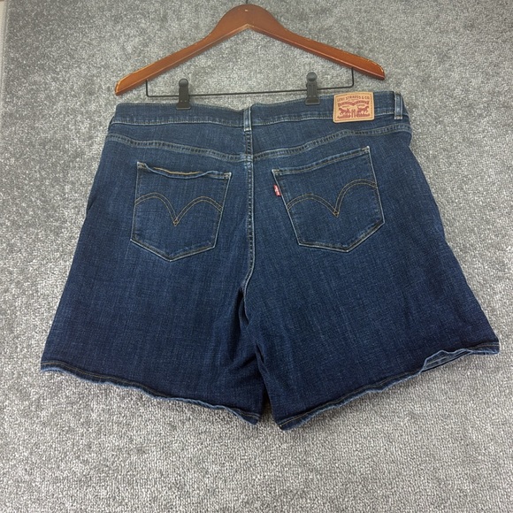 Levis Blue Jean Denim Classic Shorts Womens Size 33 High Rise - Picture 2 of 8